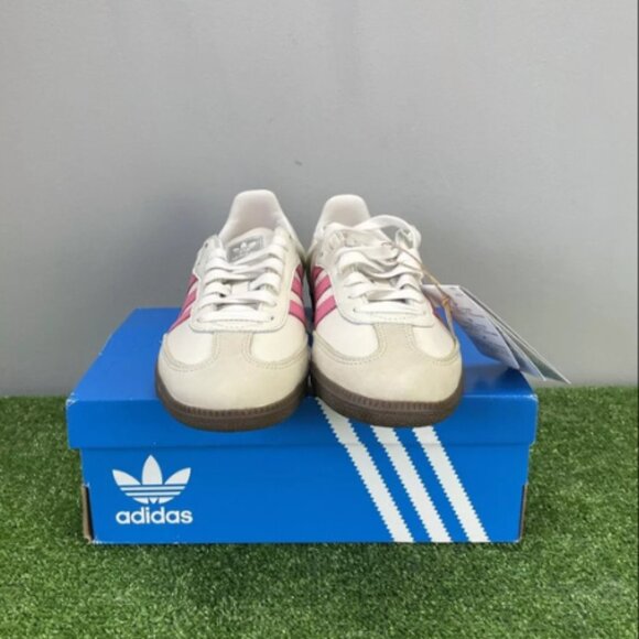 Adidas Samba OG White Mauve Pink Women’s Casual Sneakers - Picture 3 of 7